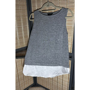 Women's Banana Republic Gray & White Luxespun Tank Top XS